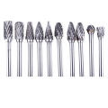 Tungsten Carbide Rotary Burr Set Grinder Bit 1/4-Inch Shank Cutting Burs for Metal Polishing